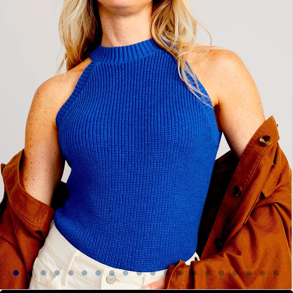 Old Navy royal blue sweater tank. New. Never worn.